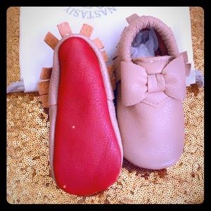 Toddler Red Bottom Genuine Leather Shoes
